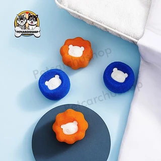 ลูกบอลซักผ้า รูปแบบหมีน้อย ลูกบอลยางซักผ้า ทำความสะอาดขนสัตว์ สําหรับเครื่องซักผ้า ใช้ซ้ําได้ จํานวน 1 ชิ้น