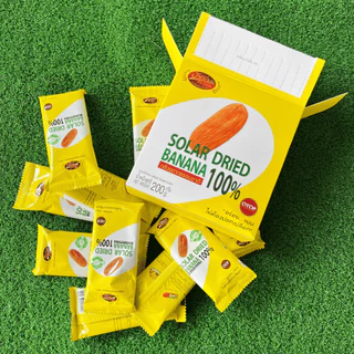 (1กล่อง/กล้วย100%) กล้วยตากป้าเพียน 100% ไม่เติมน้ำตาล มี7-9 ซอง 200g.