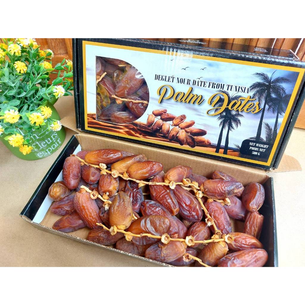 อินทผลัมสายพันธ์ เดทเลคนัวร์ ARAFA,QADIRA,MERINA ขนาด 500 กรัม