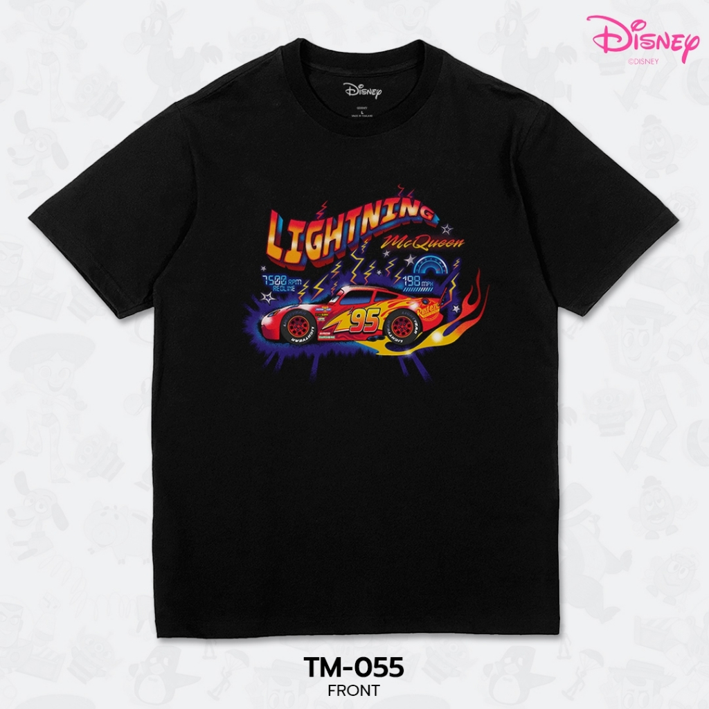 Power 7 Shop เสื้อยืดการ์ตูน Cars ลาย "Lightning McQueen" ลิขสิทธิ์แท้ DISNEY (TM-055)