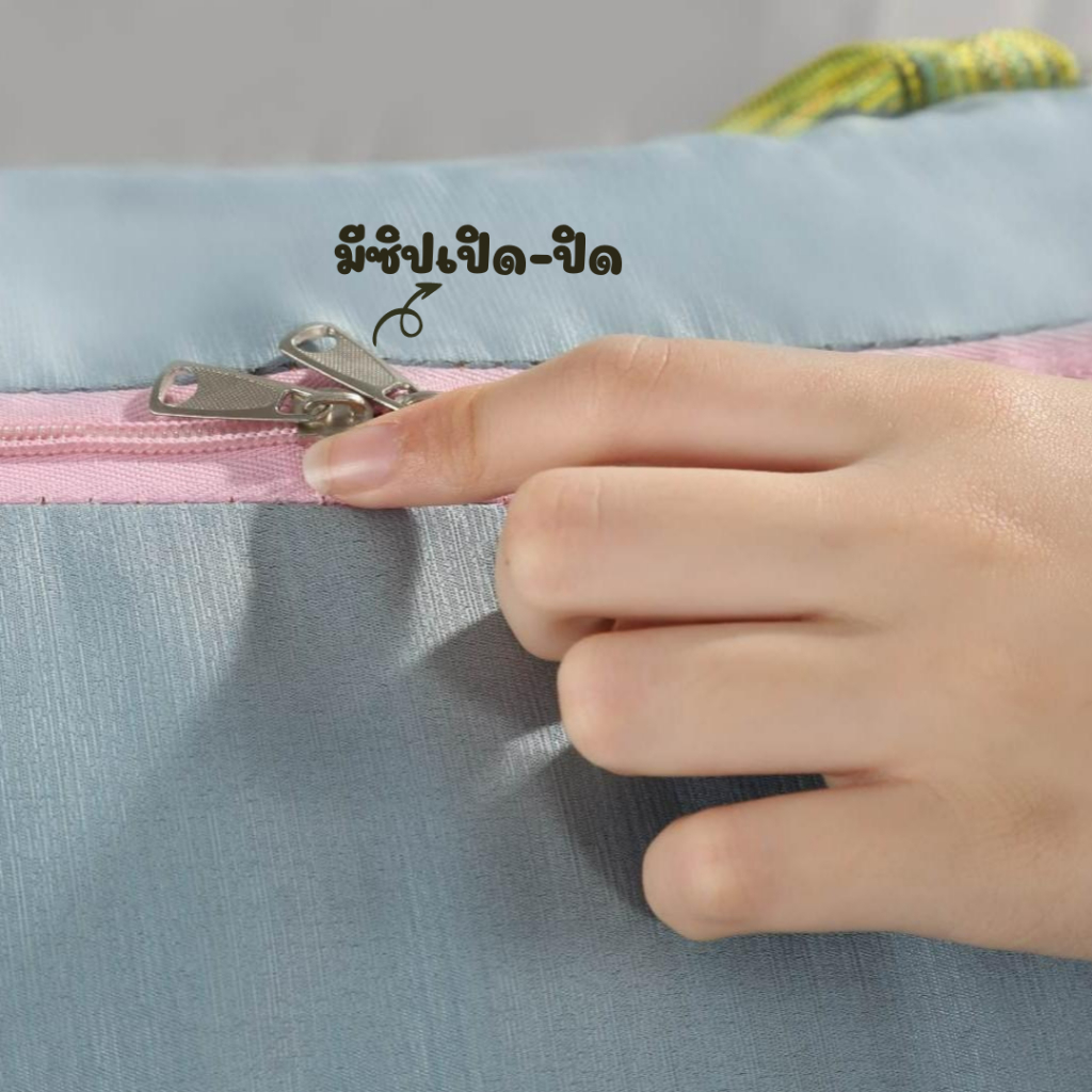 กระเป๋าผ้า (คละสี - คละลาย) ถุงผ้า กระเป๋าใส่ของอเนกประสงค์ ใส่ส่งของ เสื้อผ้า ผ้านาม จุได้เยอะ กันน้ำ มีซิปเปิด-ปิด