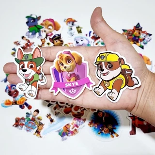 สติ๊กเกอร์ Paw Patrol พอล พาโทรล ติดแน่น กันน้ำ ติดขวดน้ำ ของเล่น (50 ชิ้น) sticker