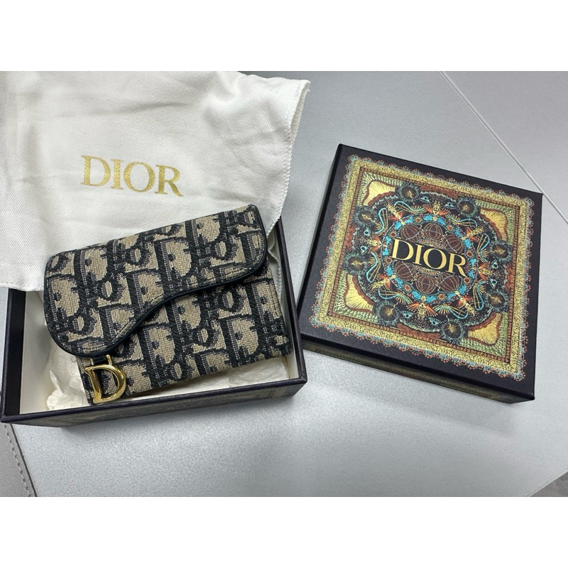 (มือสอง) DIOR CARD HOLDER SADDLE อุปกรณ์ครบ สภาพ 80%