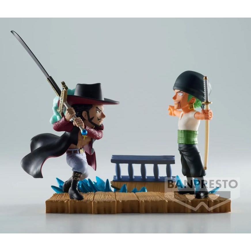 [พร้อมส่ง] One Piece World Collectable Figure Log Stories Roronoa Zoro vs. Dracule Mihawk BY BANPRES