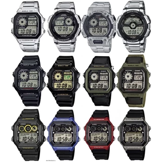 แท้ cmg แท้ศูนย์ 100% Casio Standard World time AE-1300 AE-1200 AE1200WH AE1000WHD AE1400WHD ประกันศูนย์ 1 ปี