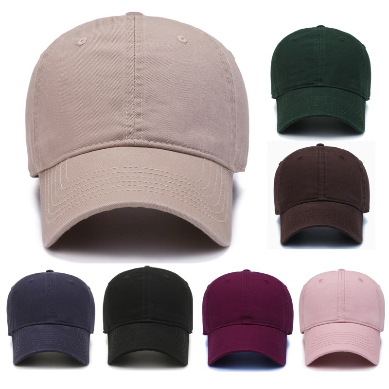 (EE) หมวกแก๊ป กันแดด cap สีพื้นผ้านิ่ม