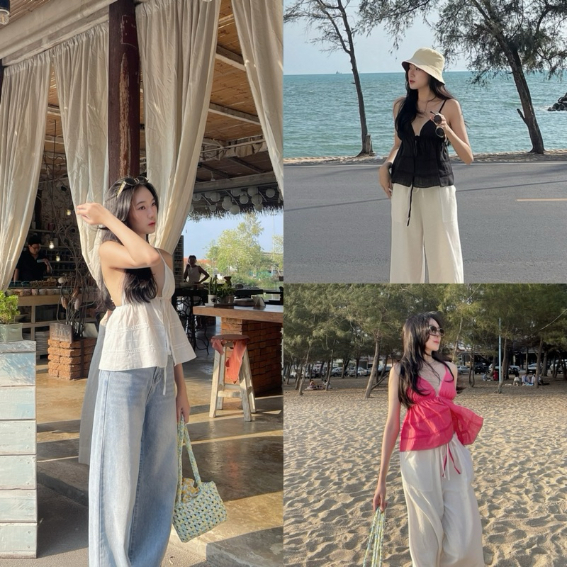 ONNIE.16 - Daizy top เสื้อสายเดี่ยวผูกหน้า