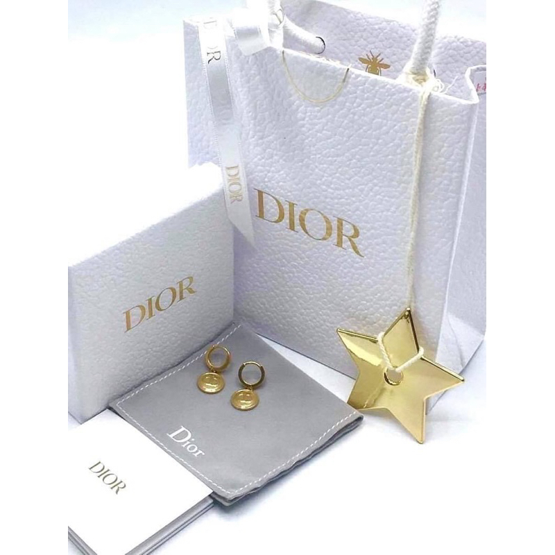 New Dior earrings new collection 1.5 cm full set no rec   🧧🧧16900฿