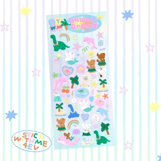 Hawaii dream ocean sticker สติกเกอร์นางเงือกเนื้อเหลือบๆ น่ารักวิ้งวับ | Stickwithme4ev