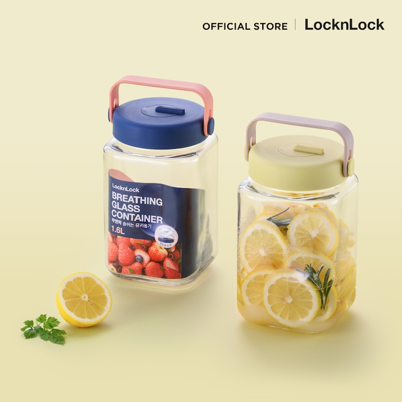 LocknLock ขวดโหลแก้วถนอมอาหาร พร้อมหูหิ้ว Breathing Glass Container ความจุ 1.6 L. รุ่น LNG552 - รูปที่ 6