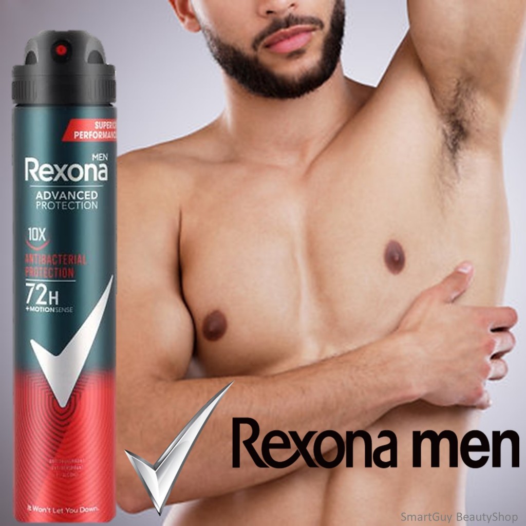 Rexona Men Advanced Protection Antibacterial Protection Deodorant Spray สเปรย์ระงับกลิ่นกายกลิ่นหอมพ