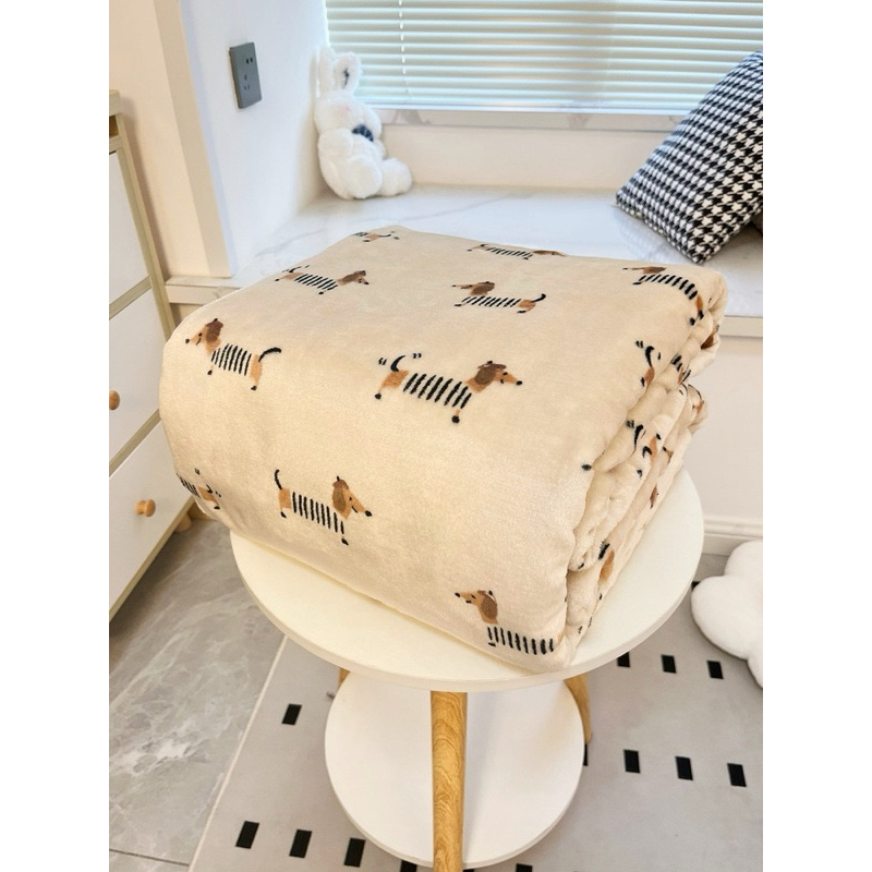 ผ้าห่มกำมะหยี่ลายสุนัขดัชชุน dachshund blanket