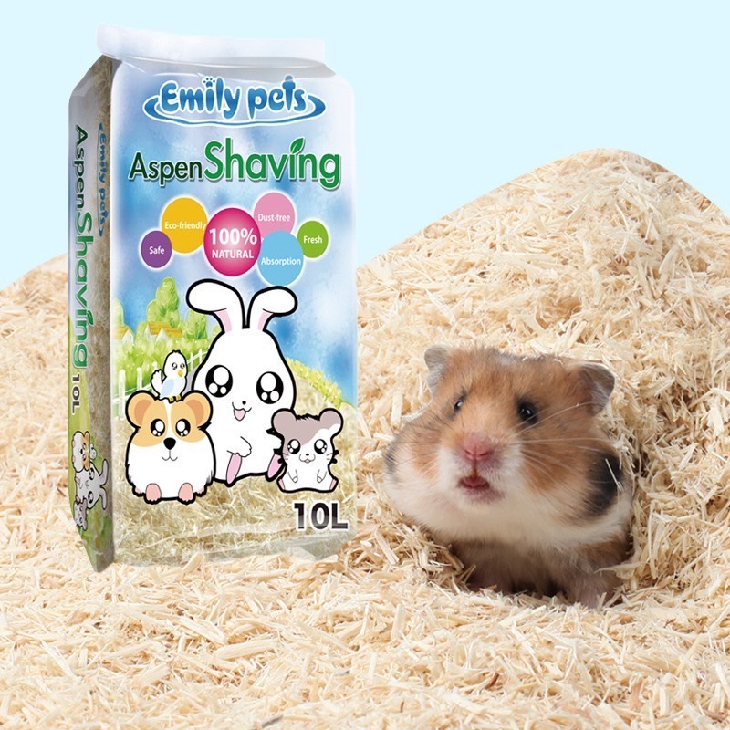 Emily Pet ขี้เลื่อย รองกรง Aspen Shaving สำหรับสัตว์เลี้ยงขนาดเล็ก (10L) วัสดุมีความนุ่มตามธรรมชาติ 