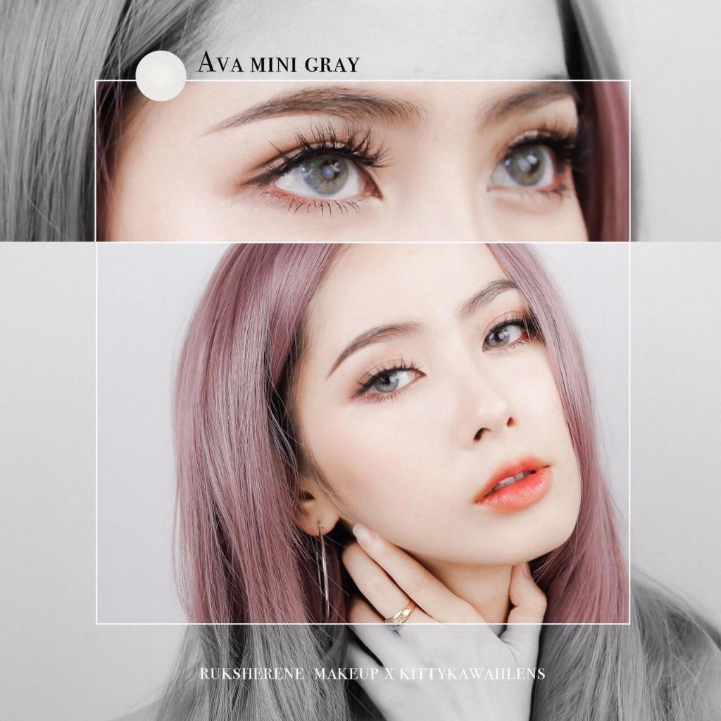 🔥คอนแทคเลนส์✨ขนาดมินิ✨Brown / Gray ✨Mini ava (Kitty kawaii) รูปที่ 6