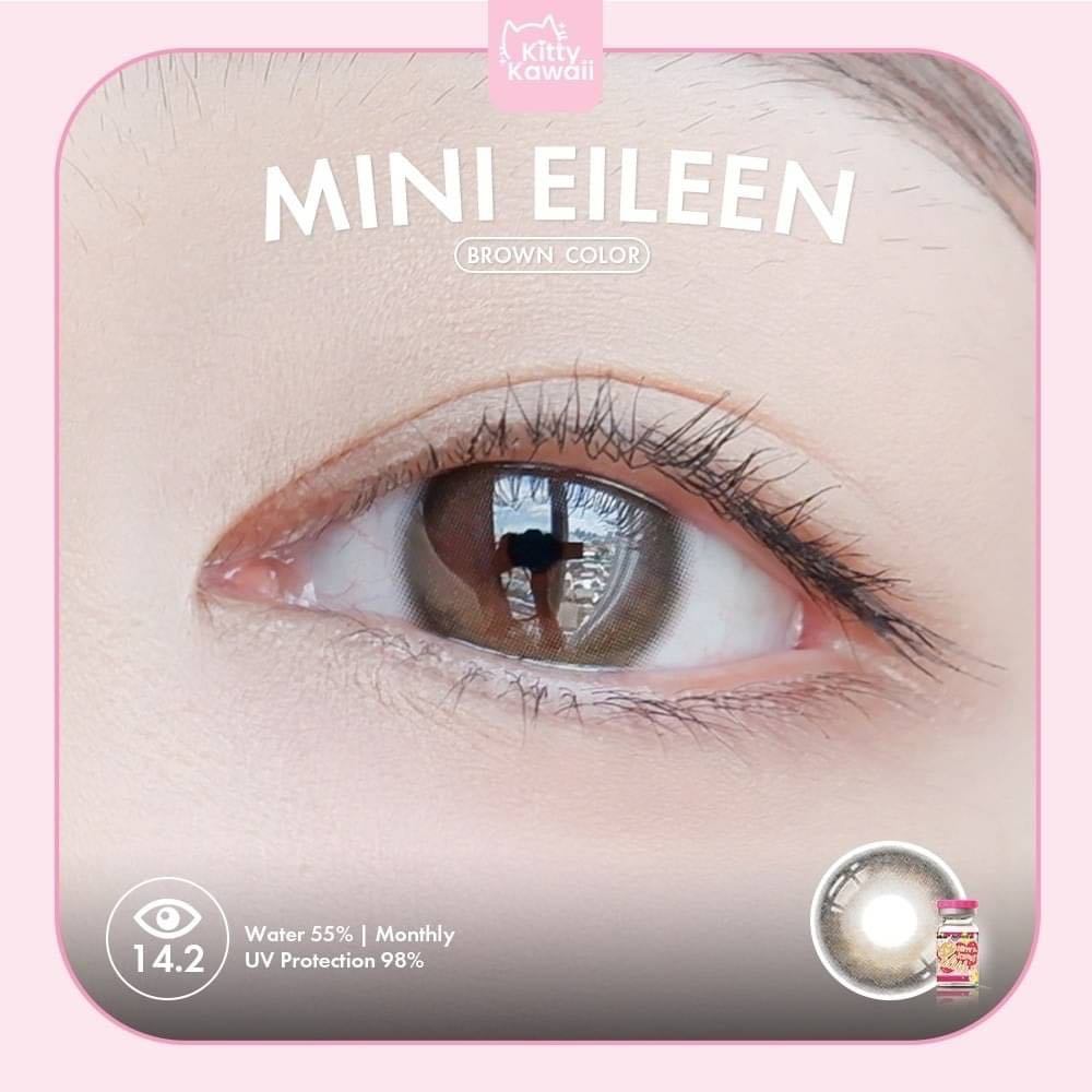 🔥คอนแทคเลนส์ 💗ขนาดมินิ💗 Mini Eileen (kittykawaii) สี : Brown/Gray