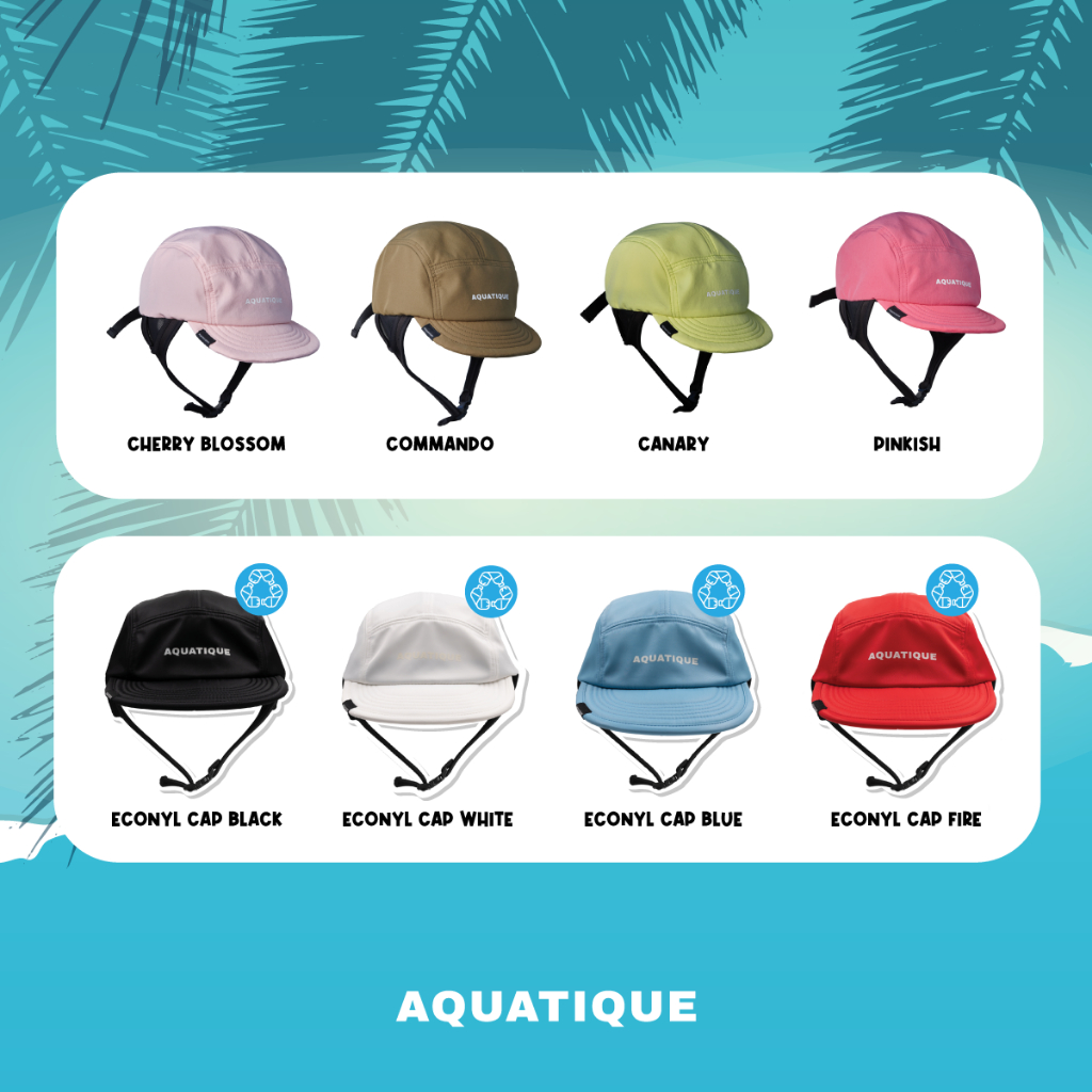 Aquatique Cap หมวกแก้ป หมวกดำน้ำ เล่นกีฬา กันแดด กัน UV *รบกวนใส่เบอร์โทรช่องหมายเหตุ*
