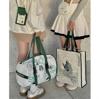 พร้อมส่งจากไทย กระเป๋าเดินทาง กระเป๋า Starbucks ไนลอน ใบใหญ่…