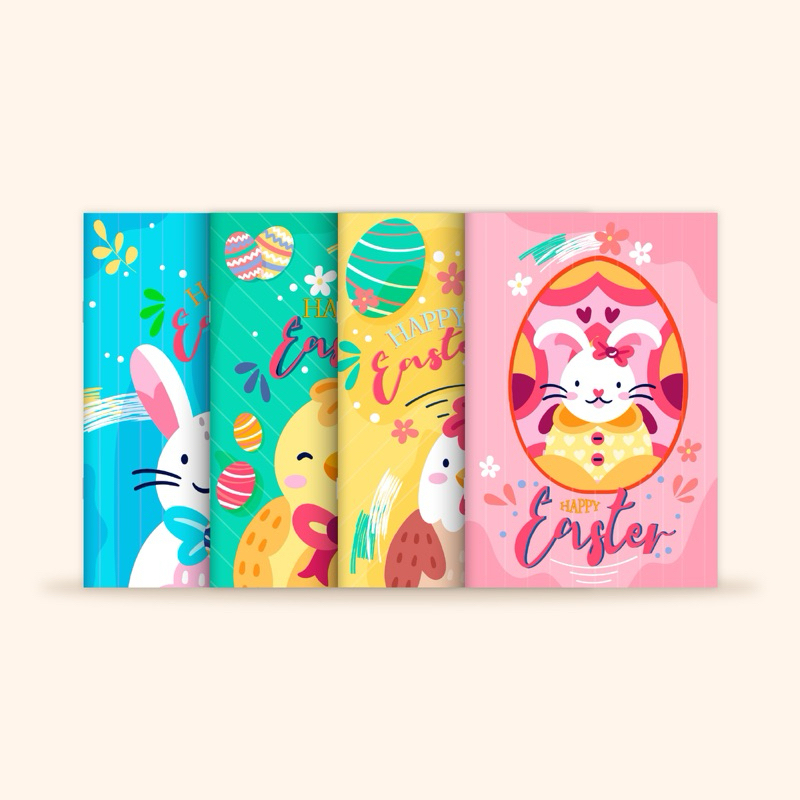 [โกญจนาท] สมุดลายอีสเตอร์ 80 แผ่นรวมปก | จดบันทึก ปกอ่อน ไซส์สมุดนักเรียน ลายการ์ตูน น่ารัก