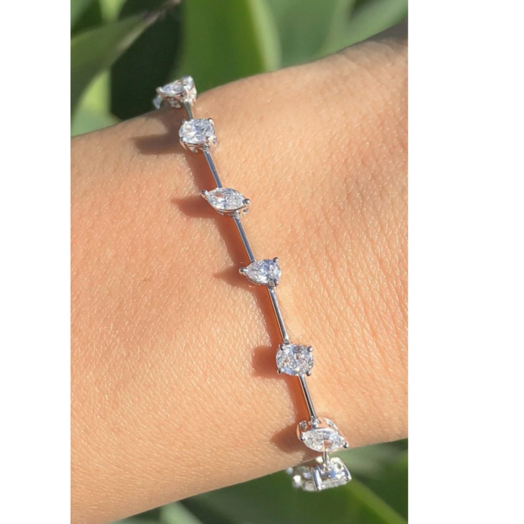 สร้อยข้อมือเพชร Lab Grown Diamond - Mixed Shape (~2.7 ct) - ทองคำ 9K (GIT Certified)