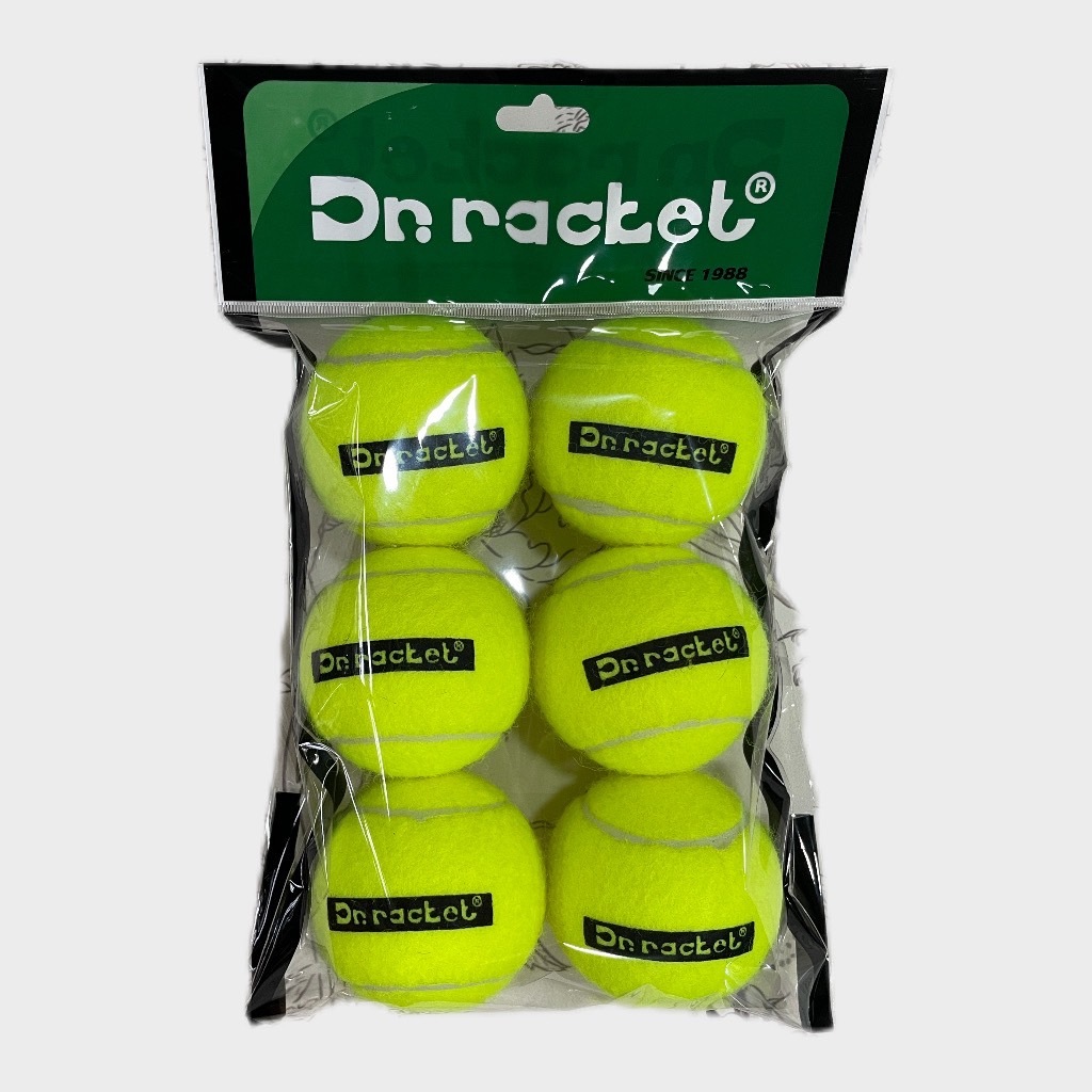 ลูกเทนนิสซ้อม DrRacket (1x6 ลูก) / Training Tennis Ball DrRacket (1x6 Balls) (DR04-4001)