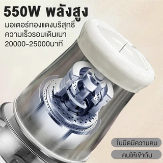 Yotex เครื่องปั่น เครื่องปั่นพริก 550W เครื่องปั่นไฟฟ้า 2L 4ใบมีด เสียงรบกวนต่ำ เครื่องปั่นอเนกประสงค์ เครื่องบดหมู