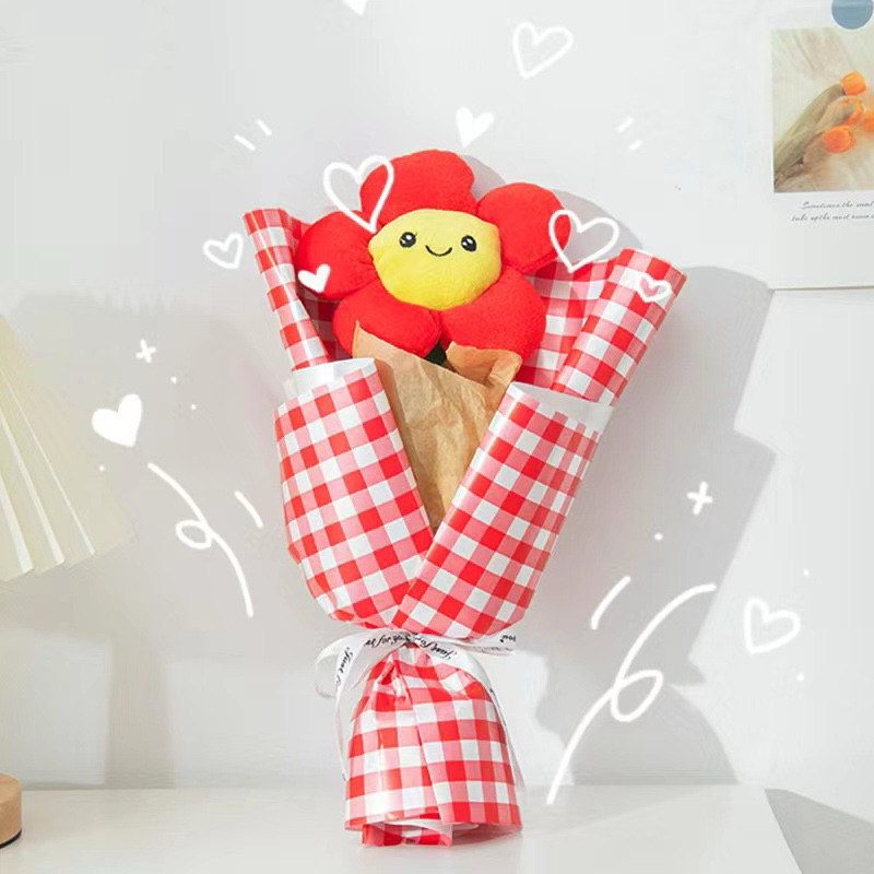 🫶🏻พร้อมส่ง ส่งไวมาก🫶🏻ดอกไม้หน้ายิ้มรุ่นนุ่มนิ่มตาแบ๊วสูง45cm. ของขวัญปัจฉิม ของขวัญรับปริญญา - รูปที่ 3