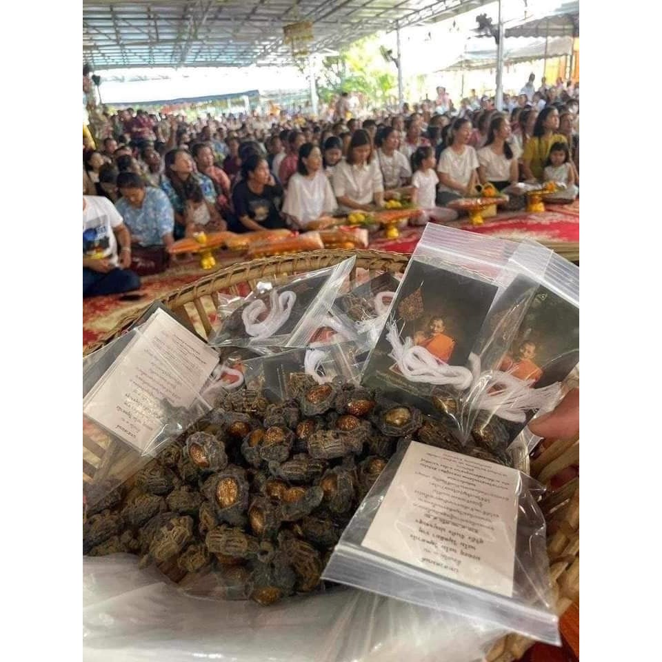 เบี้ยแก้กันภัย หลวงปู่ศิลา สิริจันโท วัดโพธิ์ศรีสะอาด พร้อมซองเดิมและสายสิญจน์ หลวงปู่ปลุกเสกมีอานุภาพในทุกด้านทั้งกันแล - รูปที่ 3