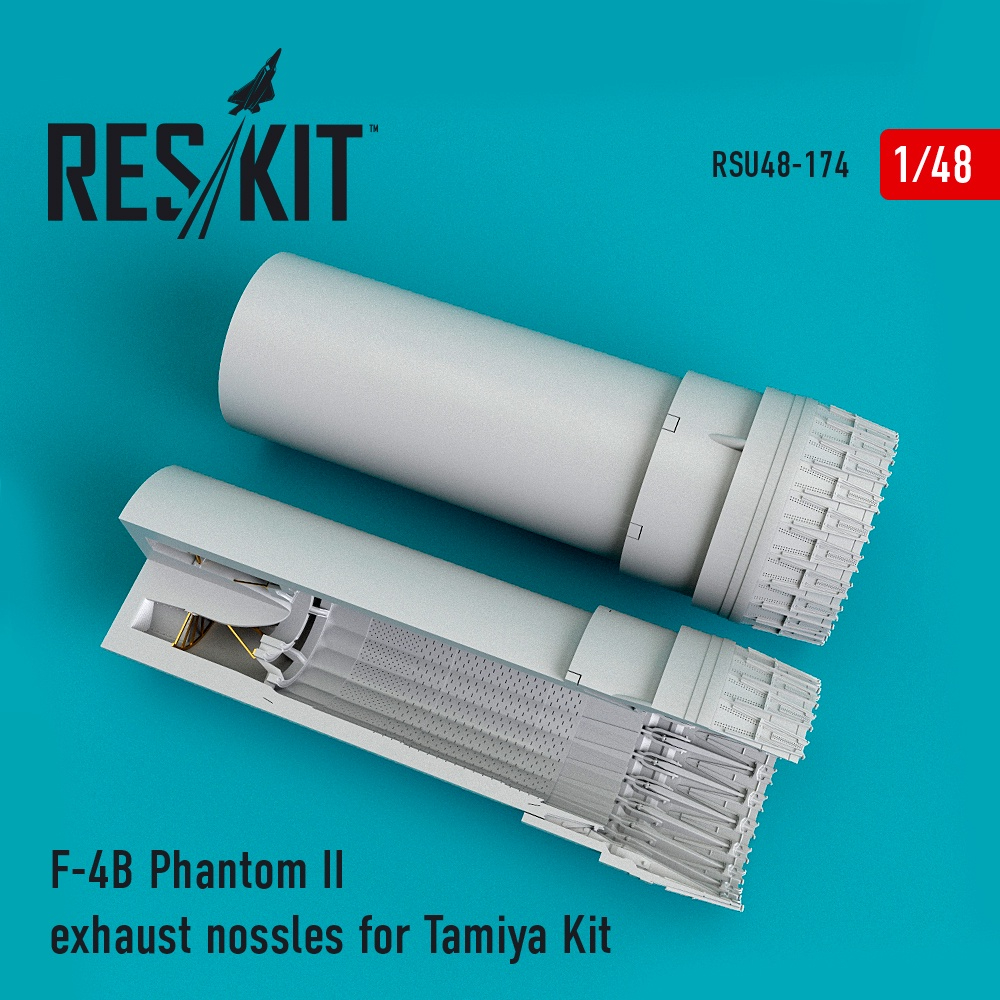 RSU48-0174 F-4B/C/D/N Phantom II exhaust nozzles for Tamiya Kit (1/48)