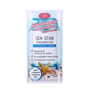 Sea Star Collagen Plus Whitening Cream (ยูร่า ซี สตาร์ คอลลาเจน พลัส ไวท์เทนนิ่ง ครีม (แบบซอง7กรัม)