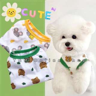 เสื้อสัตว์เลี้ยง พิมพ์ลาย เสือ ลายหนู แต่งขอบน่ารักๆ พร้อมส่งจากไทยจ้า T-013