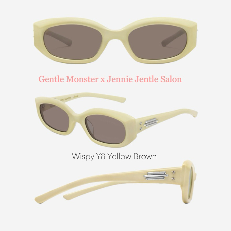 Gentle Monster × Jennie Jentle Salon Wispy Y8 Yellow Brown (แท้ 100%)