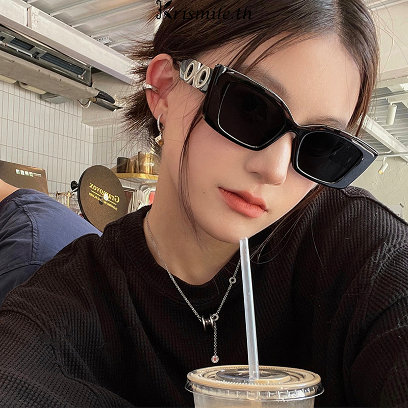 COD-ในไทย แว่นตา แว่นตากันแดด แฟชั่นhip-hopเรโทร สไตล์เกาหลี ผู้ชายและผู้หญิง ป้องกันแสงแดด ป้องกันรังสียูวี-Kri