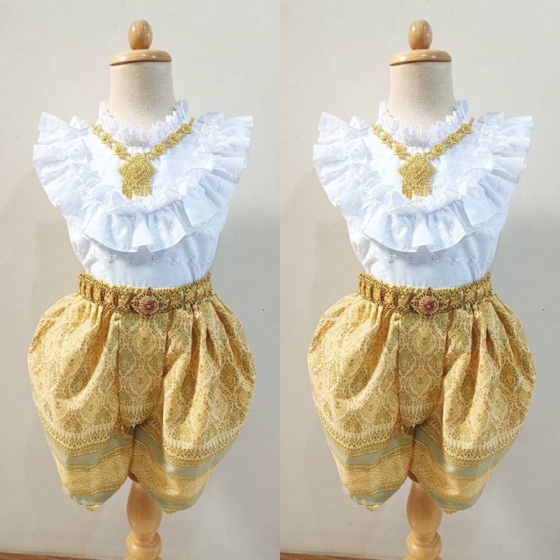 (รหัสPU)ชุดไทยเด็กหญิงสวยๆ ชุดไทยเด็กผู้หญิง เหมาะกับทุกโอกาส - รูปที่ 4