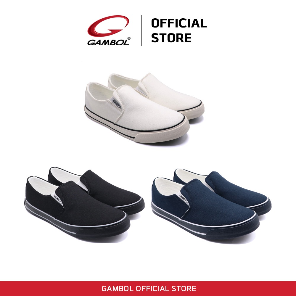 GAMBOL แกมโบล รองเท้าผ้าใบสลิปออนชาย รุ่น GB82135 Size 40-44