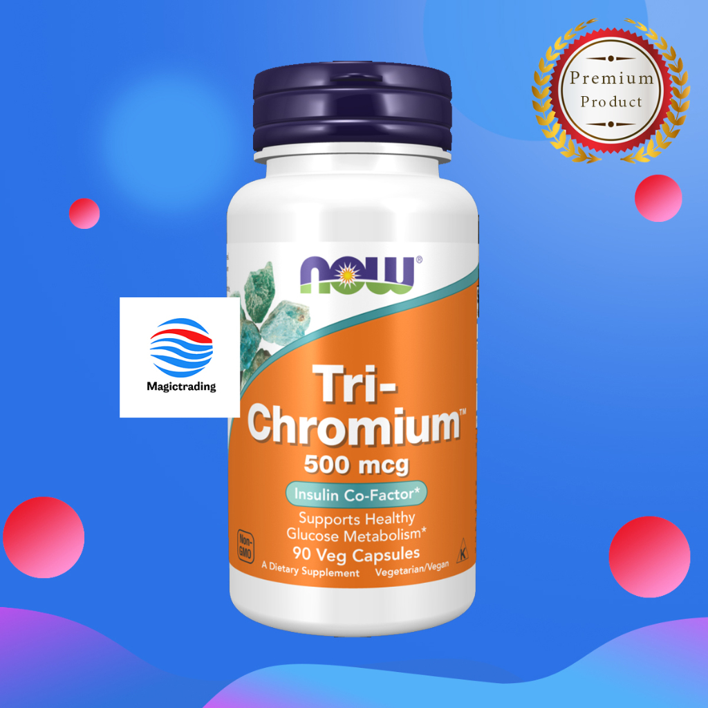 NOW Foods Tri-Chromium 500 mcg with Cinnamon 250 mg. / 90 Veg. Caps.