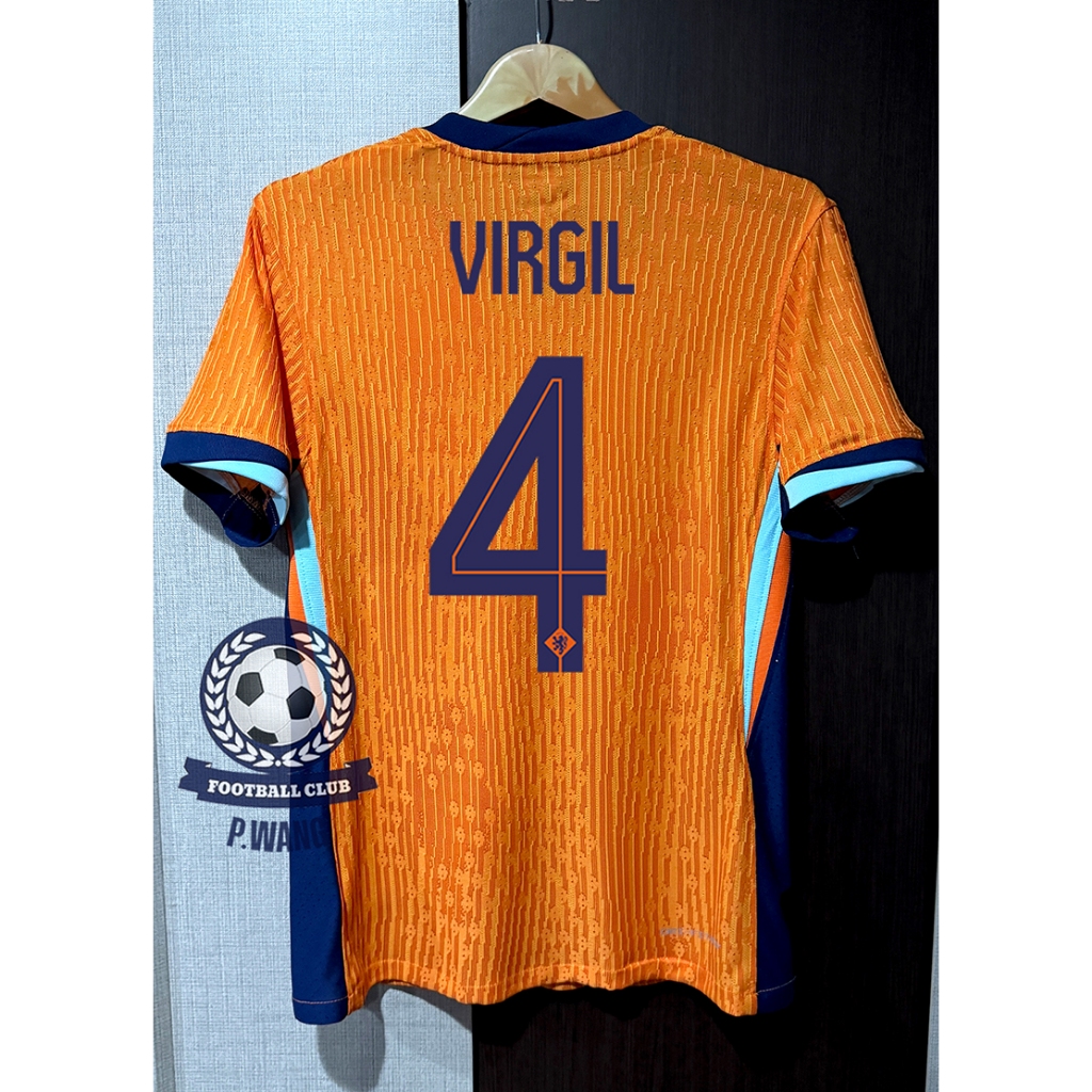 New !!! เสื้อฟุตบอลทีมชาติ เนเธอแลนด์ Home เหย้า ยูโร 2024 [PLAYER] เกรดนักเตะ สีส้ม สามารถสกรีนชื่อเบอร์นักเตะหน้า-หลัง