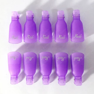 New! Sale! ตัวหนีบล้างเล็บเจล ตัวหนีบนิ้วแช่น้ำยาล้าง ถอดเล็บเจล ล้างสีเจล 10ชิ้น