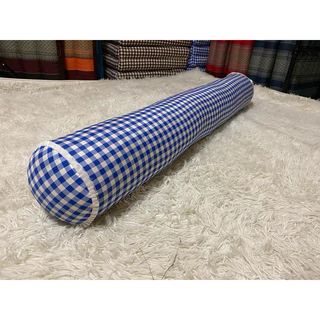 หมอนข้างทรงกลมใหญ่ขนาด ก21*ยาว107*ส21 ลายสก๊อต มินิมอล ยัดนุ่นแท้100%