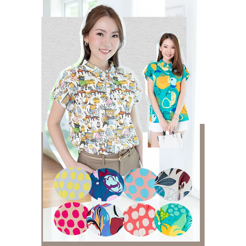 NEW Narinari : NT2232 Easy Shirt - เสื้อคอตตอน แขนล้ำ