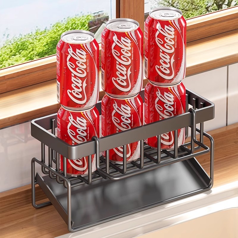 ที่วางฟองน้ํา สแตนเลสแท้ 304 ชั้นวางของในครัว ชั้นวางของสแตนเลส ชั้นวางอุปกรณ์ล้างจาน hiday - รูปที่ 6