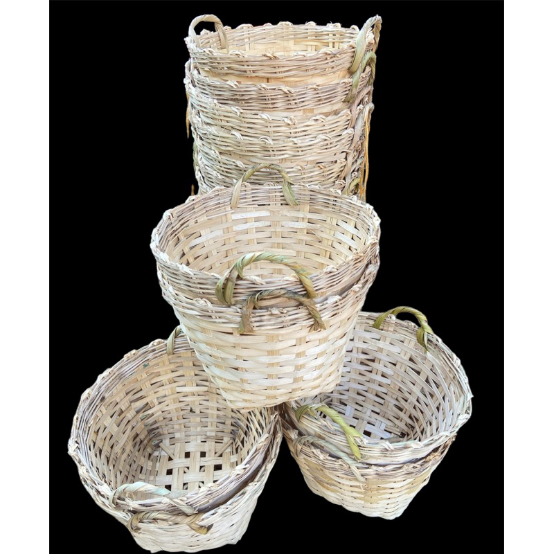 เข่งไม้ไผ่ เข้งปลูกต้นไม้ เข่งใส่ของ เข่งไก่ไข่ (เข่งกลาง) - รูปที่ 3