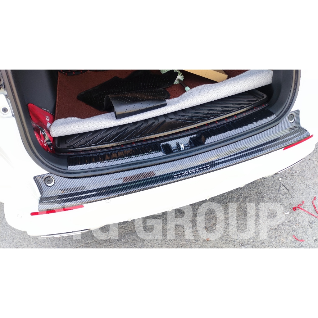 scruplate ชายบันได กันรอยฝาท้าย HONDA CRV G6 2023 2024 KEVLAR เคฟล่า นอก-ใน 2p*พร้อมส่งจากไทย*