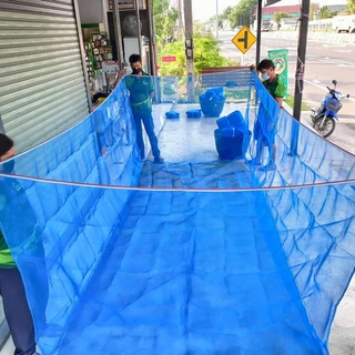 กระชังปลาขนาดใหญ่(ขนาดเป็นเมตร) กระชังปลา กระชังกบ กระปลาราคาถูก มีหลายไชค์ให้เลือก กระชังมิตรเกษตร