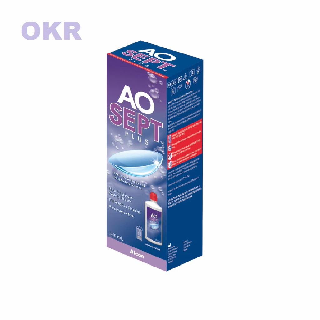 AOSEPT PLUS 360mL ปราศจากสารกันเสีย น้ำยาล้าง-แช่คอนแทคเลนส์