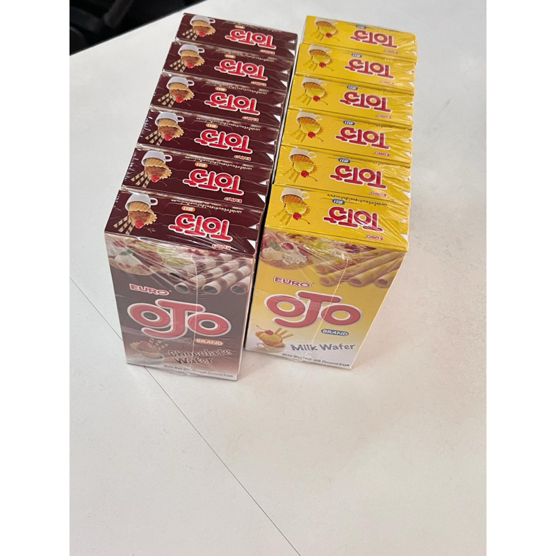 โอโจ้ ยกแพ็ค6กล่อง โอโจ้5บาท เวเฟอร์โอโจ้ ดั้งเดิม อร่อย กรอบ OJO