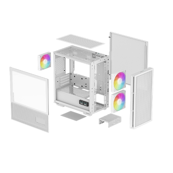 เคสคอมพิวเตอร์ DEEPCOOL - PC CASE M-ATX CH360 DIGITAL / CH360 DIGITAL WHITE รับประกันสินค้า 1 ปี