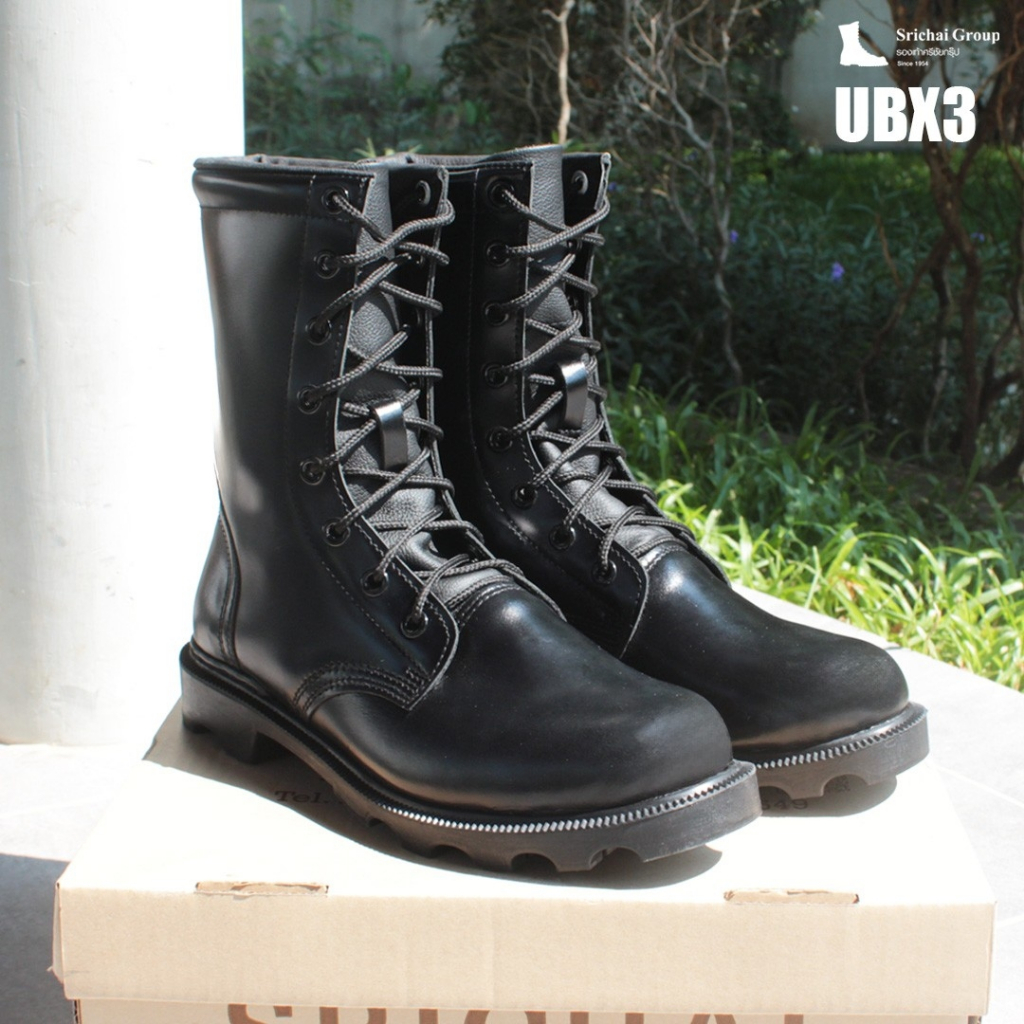 New Arrivals คอมแบท รุ่น UBX3 หนังขัดมัน พื้นโรเสิร์ท by Srichaigroup