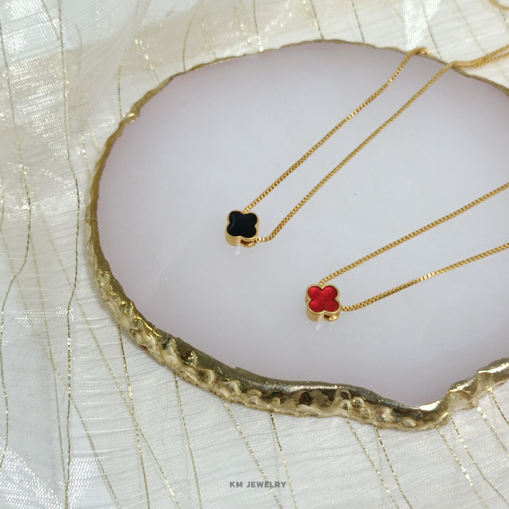 KM Jewelry จี้ทองคำแท้ 99.99% มีใบรับประกันทองคำ  น้ำหนักทอง 0.1-0.2 กรัม แถมฟรีสร้อยคอ