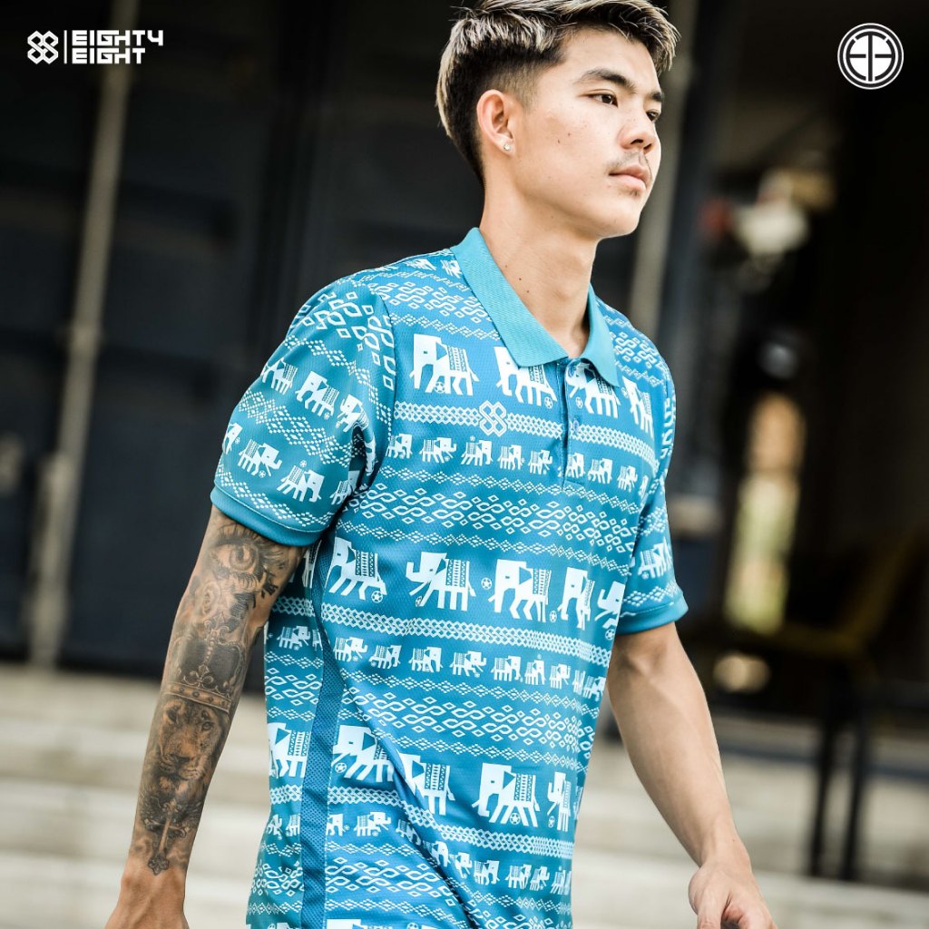 EightyEight Sport เสื้อโปโลลายช้าง เสื้อลายช้างที่ดูสุภาพ ใส่ทำงานได้ ใส่เล่นได้ นุ่มลื่นใส่สบาย ระบายอากาศได้ดี ไม่ร้อน