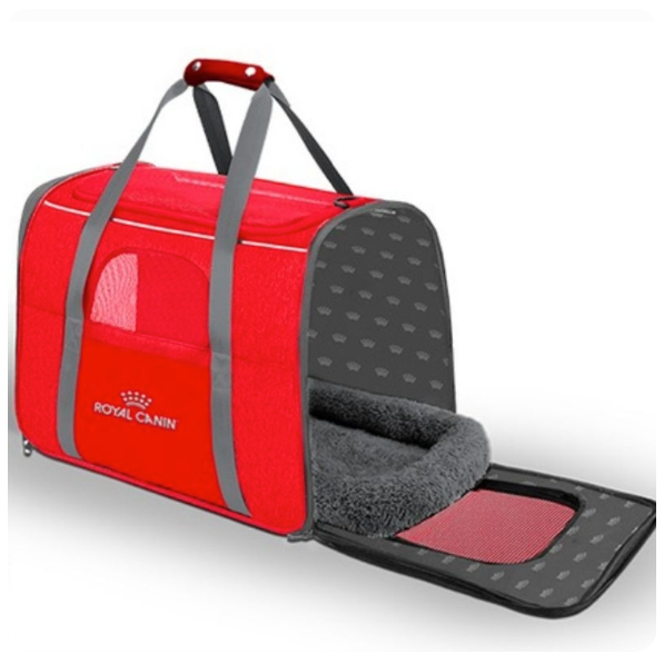 กระเป๋าใส่แมว 45cm×31cm×35cm สินค้า Premium Royal Canin กระเป๋าใส่สุนัข กระเป๋าใส่สัตว์เลี้ยง มีเบาะ เปิดได้ 3 ด้าน